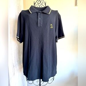 Octobers Very Own Black Polo Shirt with Yellow owl accent